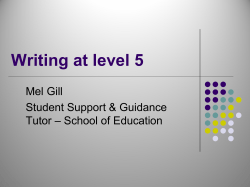 Writing at level 5 - University of Brighton