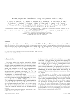 A time projection chamber to study two-proton - cenbg