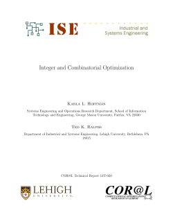 Integer and Combinatorial Optimization