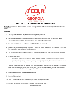 Georgia FCCLA Statesman Award Guidelines