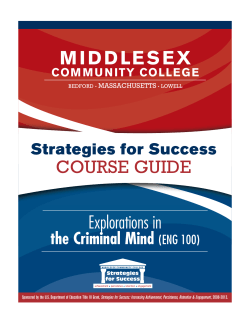 the Criminal Mind - Middlesex Community College