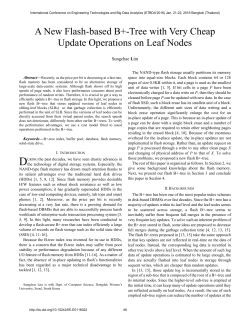 A New Flash-based B+-Tree with Very Cheap Update Operations on