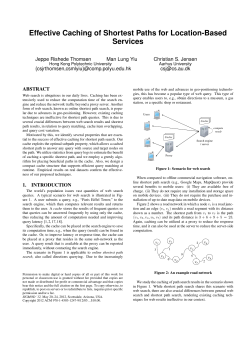 Effective Caching of Shortest Paths for Location