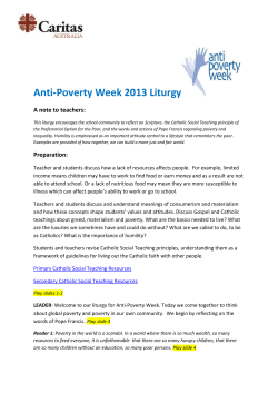 Anti-Poverty Week 2013 notes