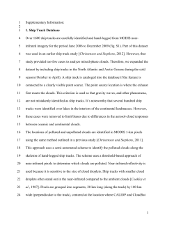 Supplementary Information: 1. Ship Track Database Over 1600 ship