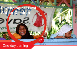 4 Psychological first aid for children