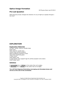 Optics-Image Formation Lab - University of Michigan SharePoint Portal