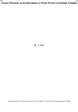 General Theorems on the Equivalence of Group Velocity and