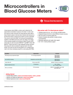 Microcontrollers in Blood Glucose Meters