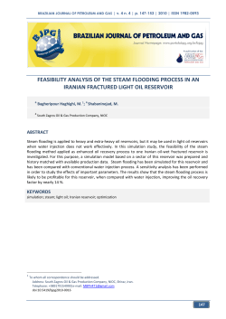 feasibility analysis of the steam flooding process in an
