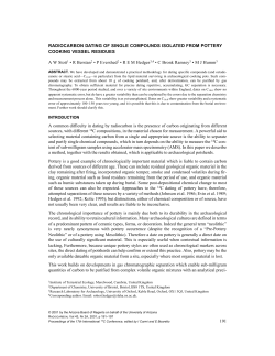 191 RADIOCARBON DATING OF SINGLE COMPOUNDS