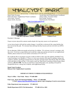 Fall 2009 - Halcyon Park