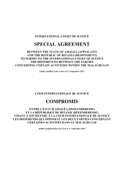 special agreement compromis - International Law Students