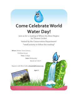 Come Celebrate World Water Day!
