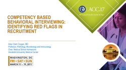 competency based behavioral interviewing: identifying red flags in