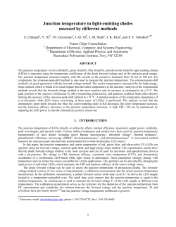 Junction temperature in light-emitting diodes assessed by different