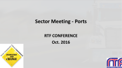 Sector Meeting - Ports
