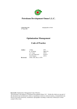 Optimisation Management