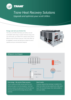 Trane Heat Recovery Solutions - Upgrade and optimize your scroll