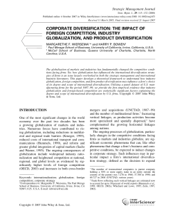 Corporate diversification: the impact of foreign competition, industry