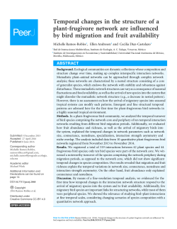 Temporal changes in the structure of a plant-frugivore