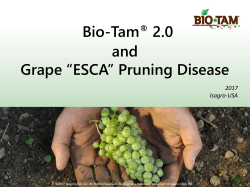 Bio-Tam 2.0 Grape ESCA pruning disease Training