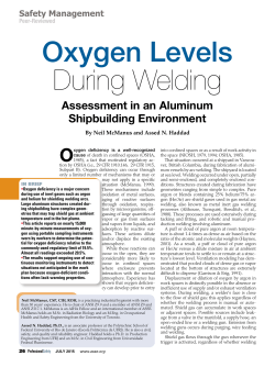 Oxygen Levels During Welding