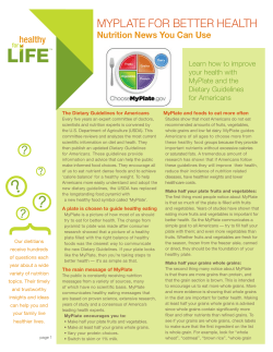 myplate for better health