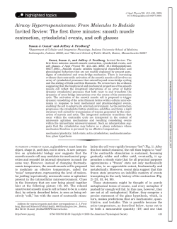 Airway Hyperresponsiveness: From Molecules to Bedside Invited