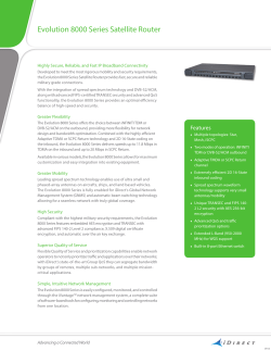 Evolution 8000 Series Satellite Router