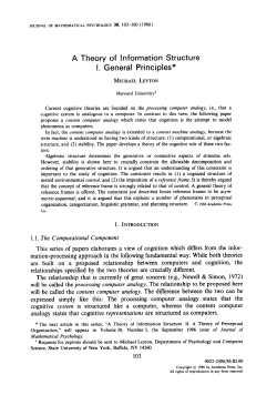 A Theory of Information Structure I. General Principles