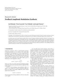 Research Article Feedback Amplitude Modulation Synthesis