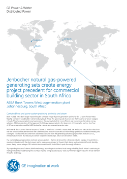 Jenbacher natural gas-powered generating sets create energy