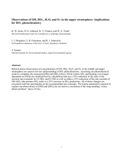 Observations of OH, HO2, H2O, and O3 in the upper stratosphere