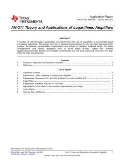 AN-311 Theory and Applications of Logarithmic