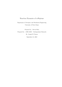 Reaction Dynamics of n-Heptane