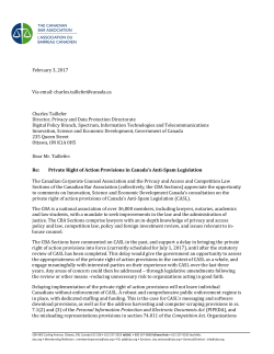 Private Right of Action Provisions in Canada`s Anti