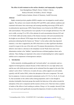 Page The effect of acid treatment on the surface chemistry