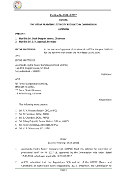 NPCL Tariff Order - Ver 7.0 - Uttar Pradesh Electricity Regulatory