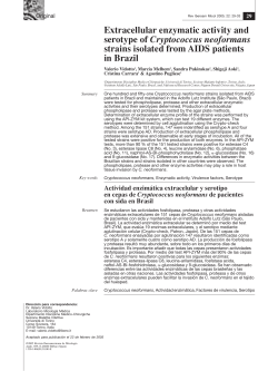 Extracellular enzymatic activity and serotype of Cryptococcus