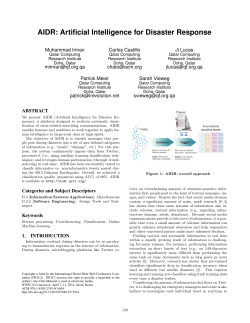 AIDR: Artificial Intelligence for Disaster Response