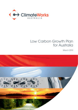 Low Carbon Growth Plan for Australia