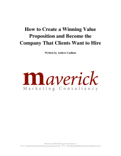 How to Create a Winning Value Proposition and Become the