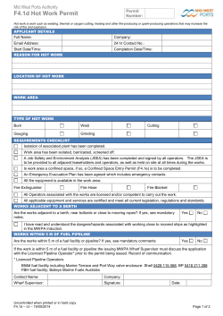 F4.1d Application for Hot Work