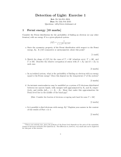 Detection of Light: Exercise 1