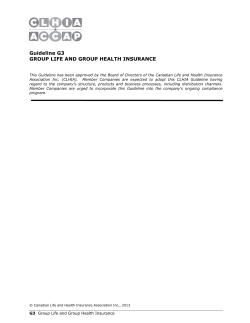 group life and group health insurance guidelines