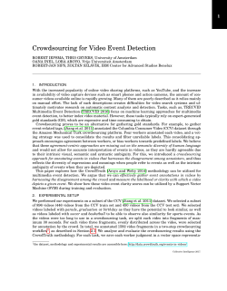 Crowdsourcing for Video Event Detection