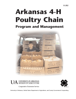 Arkansas 4H Poultry Chain - University of Arkansas Division of