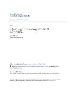 IQ and targeted based cognitive tier II interventions