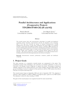 jspMCyT: Jornada de Seguimiento de Proyectos en Tecnolog&iacute;as del